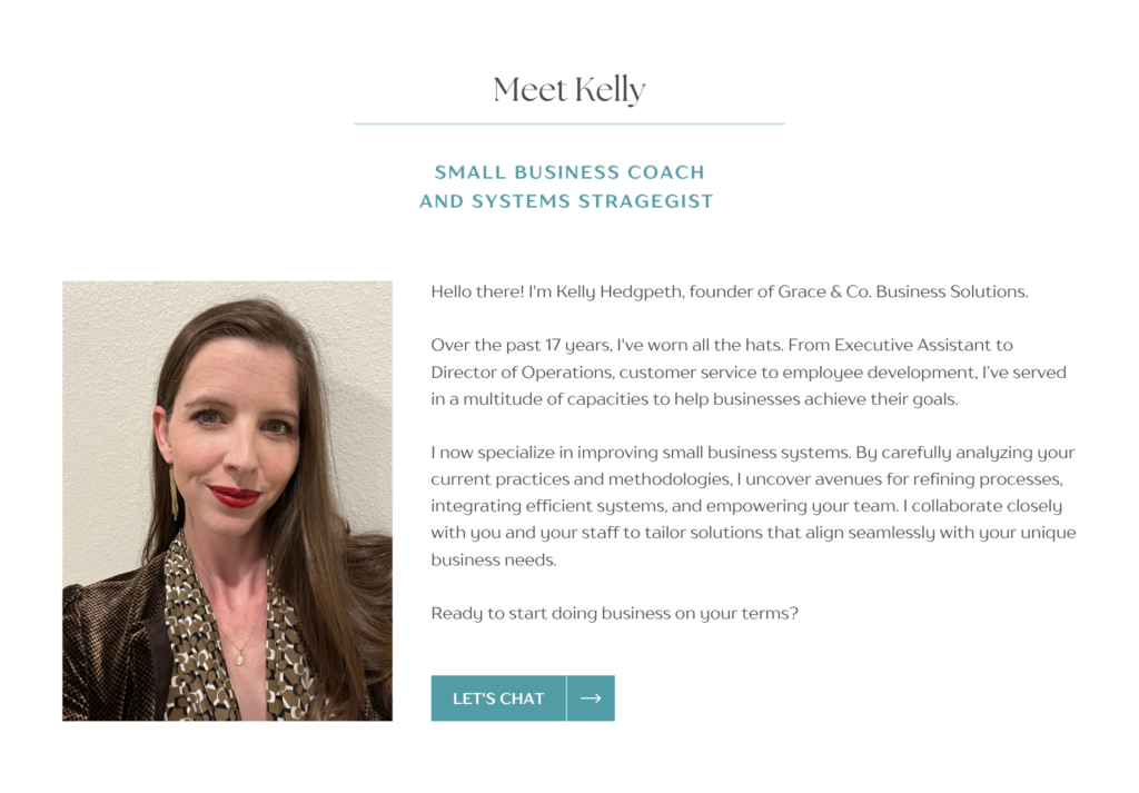 About Kelly Hedgpeth. Small business coach and systems strategist